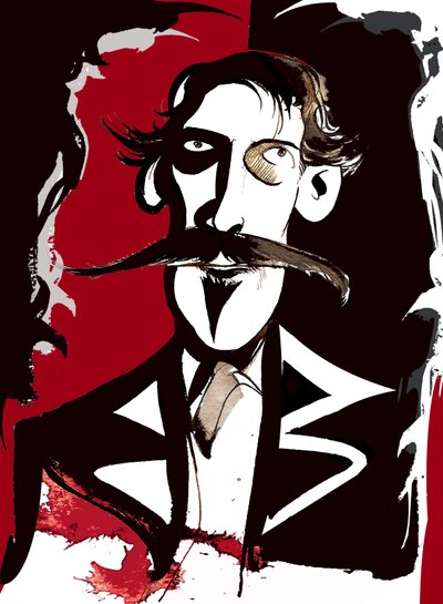 Robert Louis Stevenson - Colour Caricature by Neale Osborne